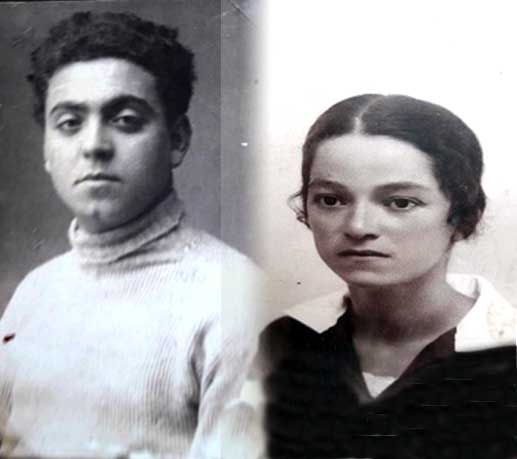 גניה גלפנט - אפשטיין ובעלה צביקה בצעירותם